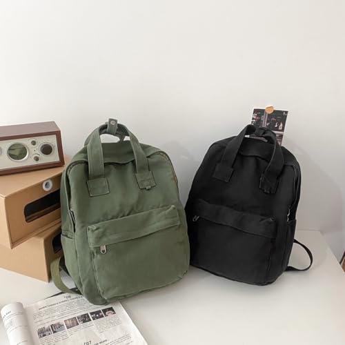 Image of MaxxCloud Vintage Denim Laptop Backpack Casual Canvas Daypack Handbag Purse Lightweight Rucksack Shoulder Bag