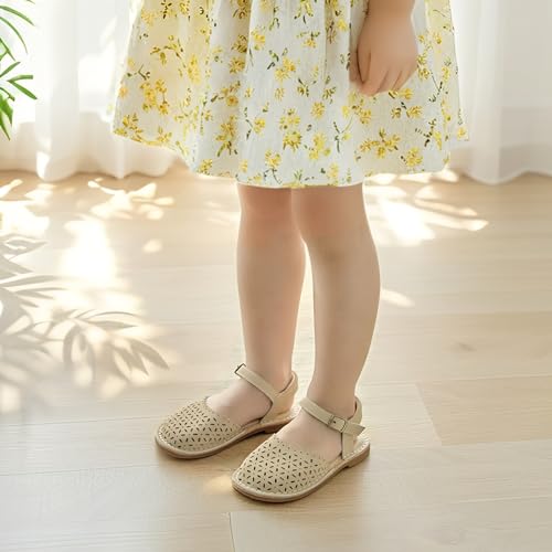Image of THEE BRON Toddler Girls Espadrilles Sandals Hollow Out Rustic Dress Shoes