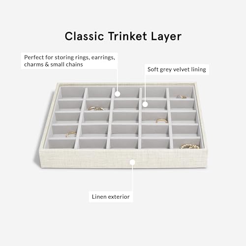 Stackers Lin Avoine Classic Lot de 4 plateaux superposables pour protéger vos bijoux précieux