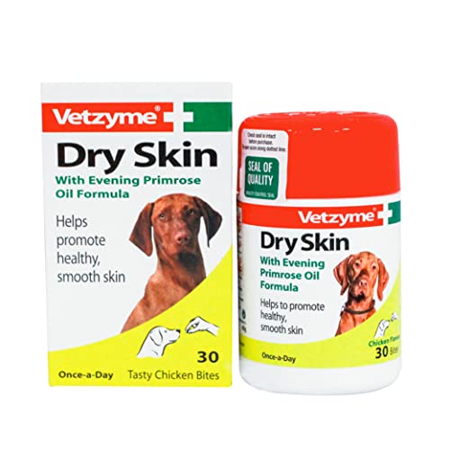 Vetzyme Dry Skin Tablets With Evening Primrose Oil, 30 Tablets #TOP1
