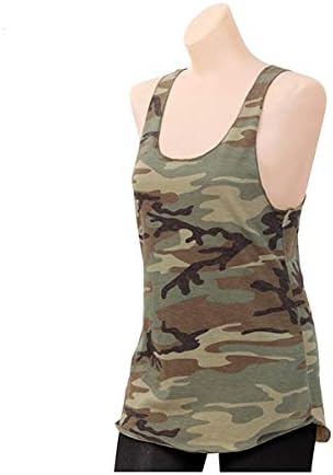 Rothco Women's Racerback Tank Top, Woodland Camo, Medium