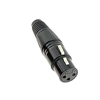 Vista 3 de XLR - Conector de micrófono de audio macho/hembra de 3 pines, carcasa negra, 4 pares (XLR macho/hembra)