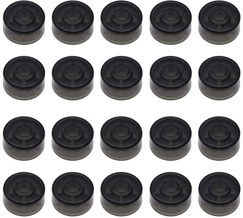 Jiayouy Guitar Effect Pedal Footswitch Toppers Foot Nail Cap Protection Cap for Guitar Effect Pedal Protection Cap 20PCS/Set (Black)