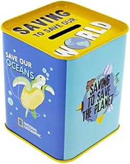 National Geographic Money Box | Money Tin for Kids | Piggy Bank | Boys Gifts | Gifts for Girls | Disney's National Geographic | Cool Stuff | Animal World