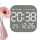 Sveglie digitali per camera da , macchina LED estetica, orologio da scrivania con luminosità regolabile, per camera da , soggiorno, viaggi, comodino, scuola, ufficio, interno, bambini