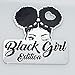 1x Black Girl Edition Emblem 3D Fender Badge Car Truck Sticker Decal Fit for Universal Car Truck SUV (Chrome Black)