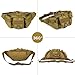 Huntvp Taktische Gürteltasche Sport Hüfttasche Molle Bauchtasche Wasserabweisend mit Reißverschluss für Outdoor Laufen Reise Wandern Radfahren Camping, Braun-L