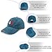 He's on The List not Mine Santa Funny Christmas Hat for Men Fashion Washed Cyan Blue