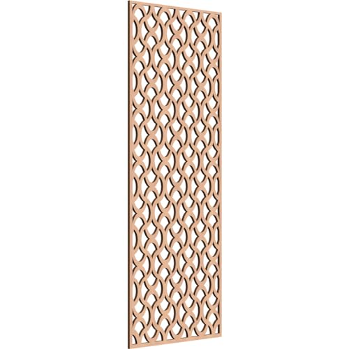 Image of Resort Decorative Pierced Fretwork Wood Wall Panels, 17 3 /8 inchW x 44 3 /8 inchH x 1 /4 inchT, Alder
