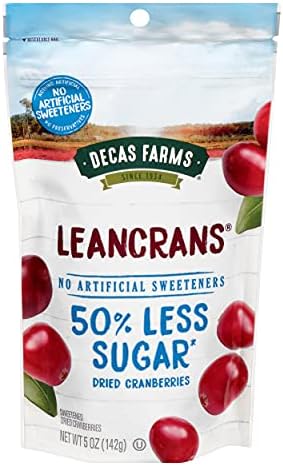 Decas Farms LeanCrans® Reduced Sugar Dried Cranberries, 5 Ounce