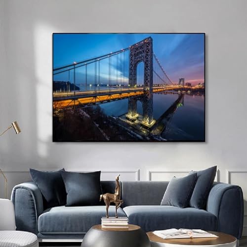 Affiche de pont de grande taille YAJNILUCK tableau toile salon 30x50cm - 5