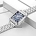 KNISKRED Classic Square Watch for Men with Vintage Roman Numeral and Solid Stainless Steel Band (Gradient Blue)