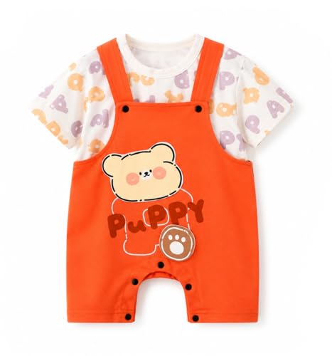 Image of Bold N Elegant Cute Cartoon Bibshorts Dungaree Baby Boy Girl Clothing Tshirt Shorts for little Kids