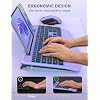 Wireless Keyboard and Mouse Backlits, Wrist Rest, LED Mouse, Rechargeable Ergonomic Keyboard with Phone Holder, Silent Light Up Combo for Computer, Mac, PC, Laptop, Chromebook (Purple)
