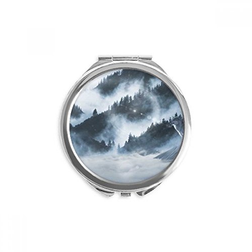 Miroir de maquillage paysage de brume pour vos retouches en voyage