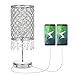 Produktbild Kristall Tischlampe Tischleuchte mit 2 USB Anschlüssen,Tomshine Nachttischlampe,Touch Tischleuchte mit K5 Kristall Dimmbar für Wohnzimmer,Schlafzimmer,Esszimmer