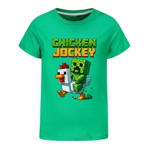 Game Character Chicken Jockey Print T-Shirt Youth Cotton Sport Inspired Kids Tee Gift Boys Girls Summer Tops Sweatshirt