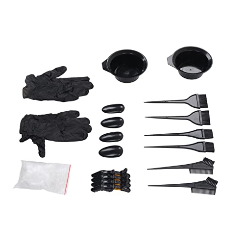 Para bricolaje, kit de tinte para el cabello de 26pcs - tintado de cabello, cepillo de tinte, cubierta para la oreja, guantes - colorante de colorante para el cabello para