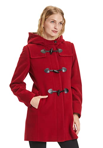 Gil Bret Damen Dufflecoat mit Kapuze Dunkelrot,36