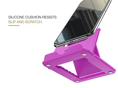 Moko 2 Pack Phone/Tablet Stand, Foldable Desktop Holder For 4-11" Devices, Compatible With Iphone 13 Pro Max/13, Iphone 12/12 Pro Max/11, Ipad Air 4/Mini 6 2021, Ipad 9Th 10.2, Galaxy S20,Black+Purple #TOP4