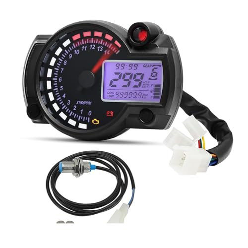Compteur vitesse moto RX2N numérique universel 7 couleurs réglable