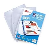 Heavyweight Business Card Holder, Business Card Sleeve Pockets Hold 3.5 x 2 Inch Business Cards, Cre