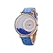 Montre Femme Pas Cher, Kalorywee Bracelet Cuir Fashion Cadeaux Analogique Aiguille Quartz Luxe Poignet Casual Simple Cadran Diamant Sables Mouvants