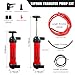 povtii Siphon Pump Fluid Transfer Pump for Car, Fuel Transfer Hand Pump Kit for Gas Oil Water Liquids, Manual Fluid Fuel Extractor Suction Tool, Car Accessories