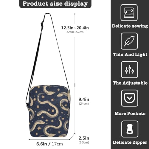 KLL Golden Snakes messenger bag for men Vegan Leather Small Crossbody Bag For Women Travel Lady Shoulder Handbags3