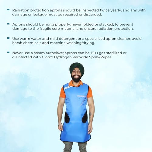 Image of WALDENT X Ray Lead Apron for Radiation Protection - 0.35mm Lead Equivalency - BARC Certified Shielding - Durable Comfortable Lightweight Design, Ideal for Dental Medical Radiology Imaging Procedures
