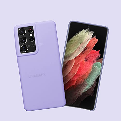 Image of LIRAMARK Liquid Silicone Soft Back Cover Case for Samsung Galaxy S21 Ultra (Lavender)