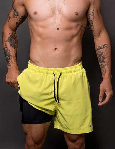 Bermuda Masculina Corrida Treino Academia Musculação 2 em 1 Surty Athletic Code