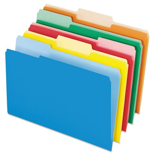 Pendaflex Products - Pendaflex - Interior File Folders, 1/3 Cut, Top Tab, Legal, Bright Assorted, 100/Box - Sold As 1 Box - File folders fit inside hanging folders without obscuring tabs. - Perfect for subdividing records within a hanging folder. - T