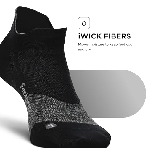 Image of Feetures Elite Light Cushion Mini Crew Sock - Sport Sock with Targeted Compression