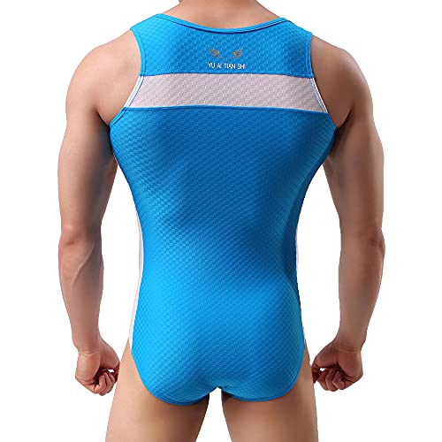 Men Bodysuit Leotard Wrestling Singlet Athletic Sports Jumpsuit Thong