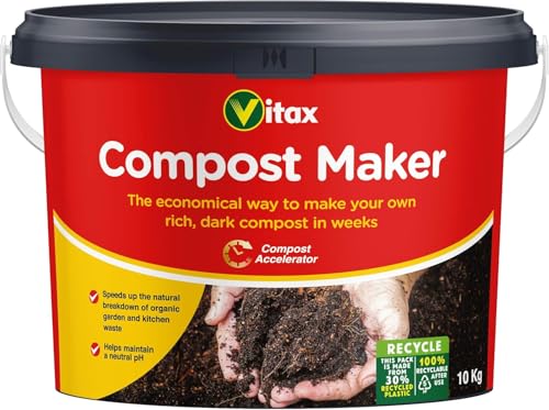 Vitax Compost Maker 10kg Bulk Pack Professional Compost Accelerator Speeds Up Organic Waste Breakdown High-Strength Garden Waste Digester for Rich Dark Soil Treats Large Grass & Scraps