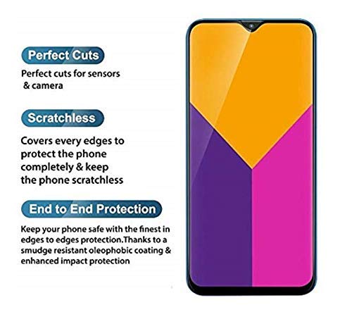 Image of Screen Protector for Samsung Galaxy M20 / M20S (Black) Tempered Glass Edge-to-Edge 6D Screen Guard With Installation Kit