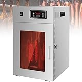 ExoticaBlend Secador de Carne Rotatorio de 360°, Secador Comercial de Alimentos de Acero Inoxidable con Temporizador Digital de 24 h para Salchichas, Tocino, Pollo, Pato