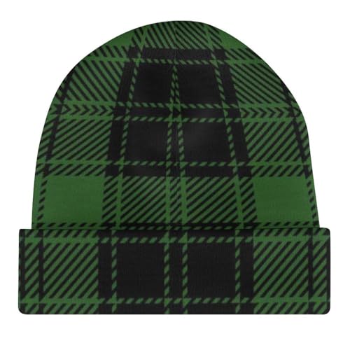 Christmas Green Black Plaid Kids Beanie Hat for for Girls Boys Children Cap Winter Knitted Chemo Cancer Headwear Accessories Gifts Decoration4