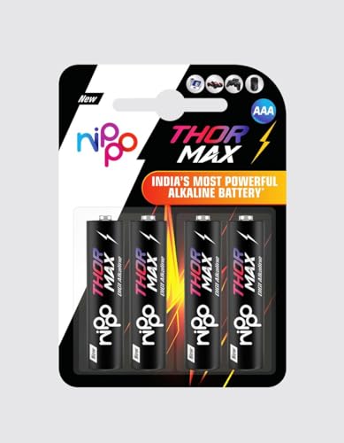Image of Nippo Thor MAX AAA Alkaline Battery (Pack of 4)