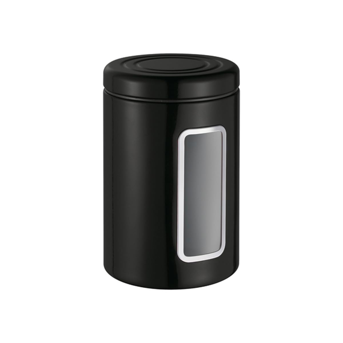 Wesco storage jar, stainless steel, Stainless Steel, black, 12.5 x 12.5 x 18.9 cm