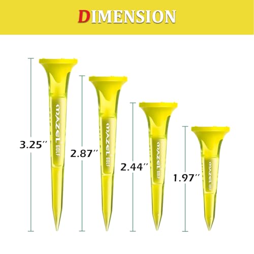 Tees de golf en plastique transparent de haute durabilité à structure stable - 4