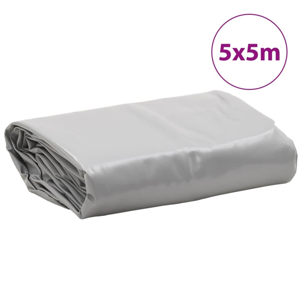 Telone di copertura, 5 x 5 m, 650 g/m², per mobili da giardino, legna da ardere, rimorchi