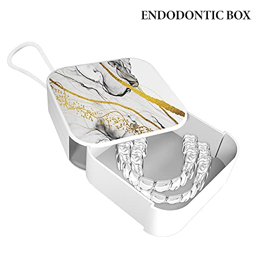 Image of Orthodontic Retainer Case and Pill Case for Household, Office and Travel (1-Splash Ink)