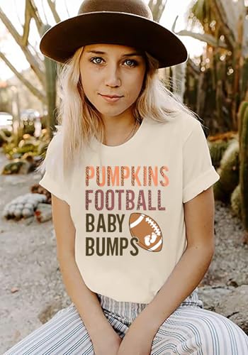 Pumpkins Football Baby Bumps Shirt Women Maternity Tshirt Pregnancy Announcement Shirts Fall Expecting Mom Gifts top4