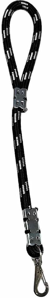 Guia de Corda Reforçada 16mm para Cães de Grande Porte, Resistente e Durável, Disponível em 5 Tamanhos, Ideal para Passeios e Atividades ao Ar Livre (PRETO COM BRANCO,100CM X 16MM)