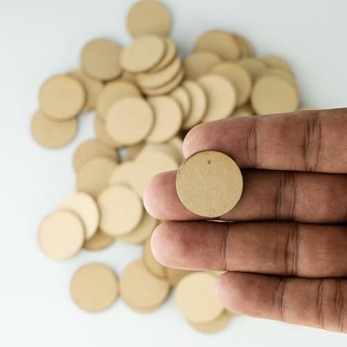 Image of Hair Band Making Materials - Elastic Hair Bands, Lock Connectors & MDF Round Base Discs | DIY Hair Accessories & Complete Making Kit (Multiple Options Available) (20, 1 Inch MDF)