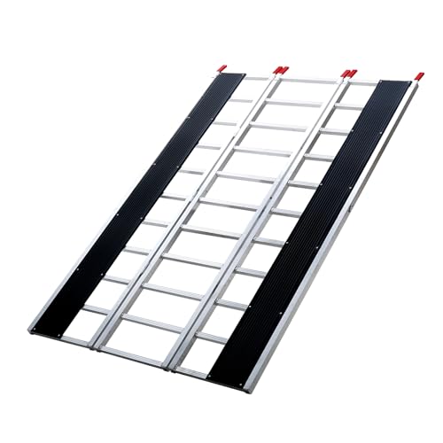 VEVOR Snowmobile Loading Ramp 85 x 54 Aluminum Foldable Ramps 1500 LBS Capacity Loading Ramps for Motorcycle/Dirt Bike/Trailer/ATV/UTV/Garden Tractor/Lawn Mower