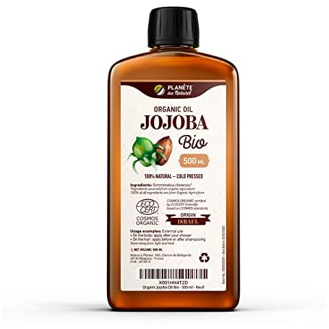 Jojoba oil Organic - Pure & Natural - Cold Pressed (500ml) Cover