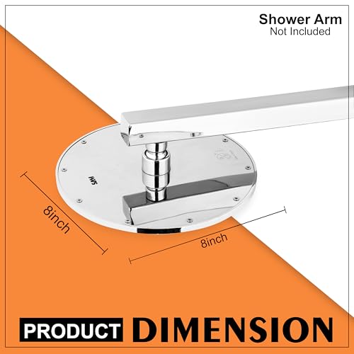 Image of SAM Shower Slim High Pressure Rainfall Showerhead Without Arm for bathroom (Leesha Grade, 6 * 6)